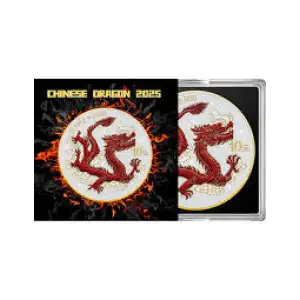 2025 1oz China Dragon Diamond Dust Edition .999 Silver Coin