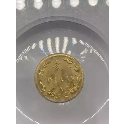 Territorial Gold -California Small Denomination Gold-Quarter Dollar Round-Liberty Head -Gold- 0.25 Dollar