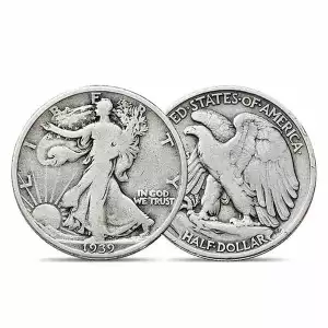 US 90% Silver Coinage - Pre 1965 - Junk Silver - Walking Liberty Half Dollars $1FV 