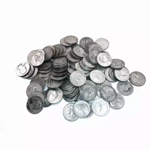 US 90% Silver Coinage - Pre 1965 - Junk Silver -Washington Quarters $1FV