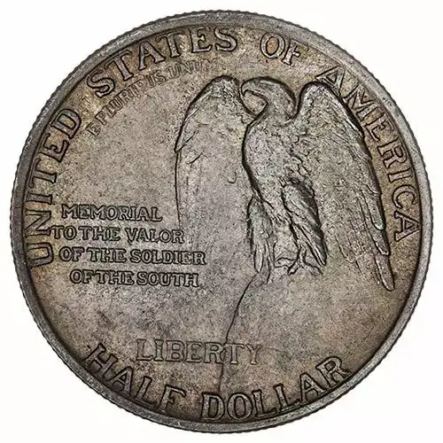 US Mint Commemorative 90% Silver Stone Mountain Half Dollars Circulated (2)